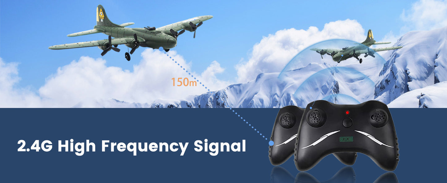 B-17 RC Plane Ready to Fly, Easy to Fly RC Glider for Kids & Beginners, Hobby Remote Control Airplane for Adults, RC Airplanes for Boys